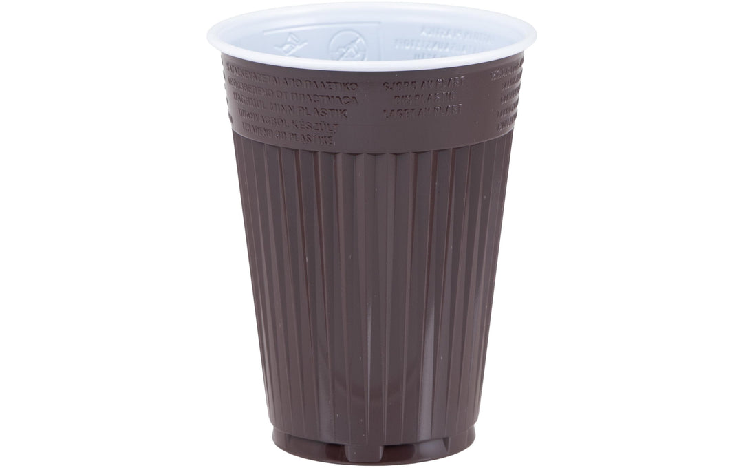 Bicchieri plastica marroni 180 ml 100 pz