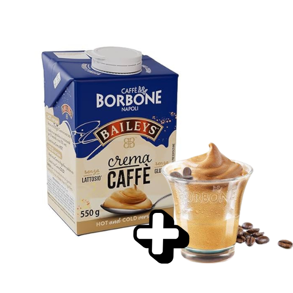 Baileys Kaffeesahne + Borbone Glas