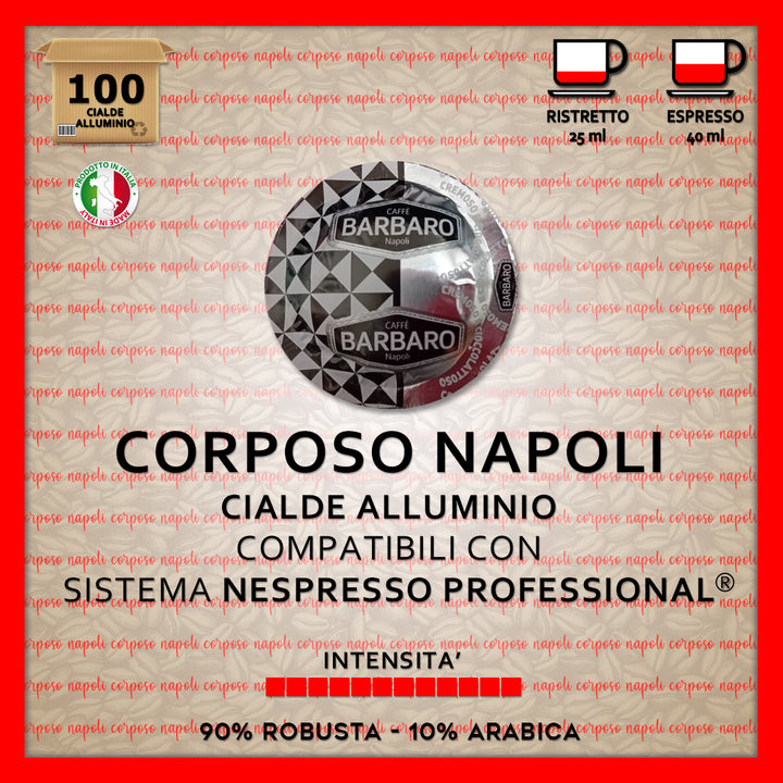 Corposo Napoli Compatibili Nespresso Professional* 100 Cialde Alluminio