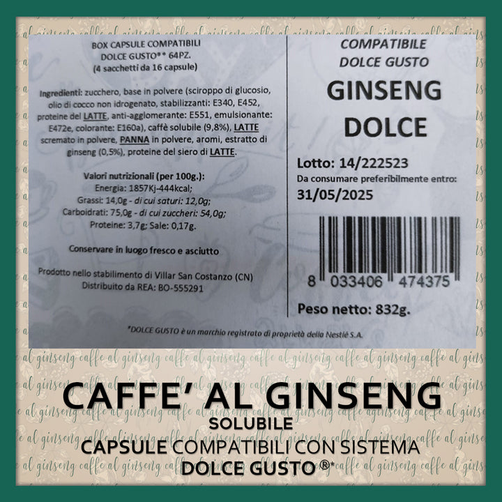 Löslicher Ginseng-kompatibler Dolce Gusto* 16 Kapseln