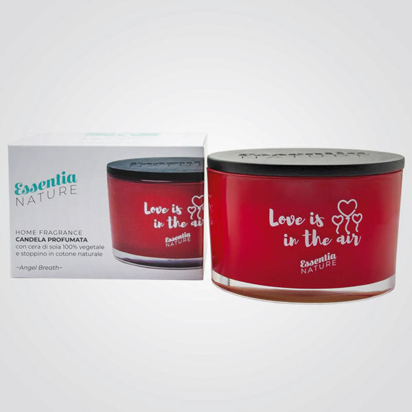 Bougie parfumée LOVE RED dans un vase - Souffle d'Ange