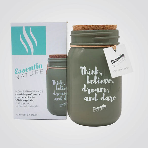 Bougie Parfumée GRIS en Pot - Forêt Primitive