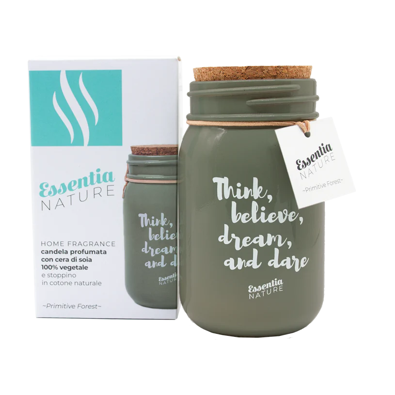 Bougie Parfumée GRIS en Pot - Forêt Primitive