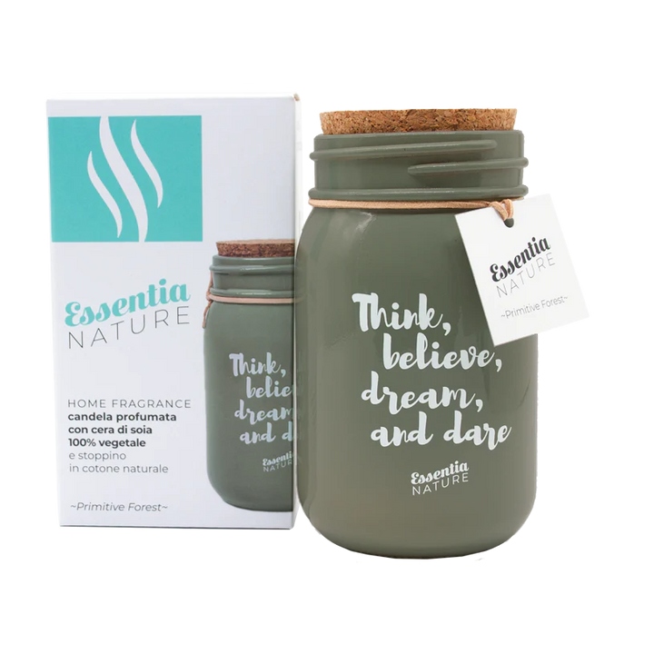 Bougie Parfumée GRIS en Pot - Forêt Primitive