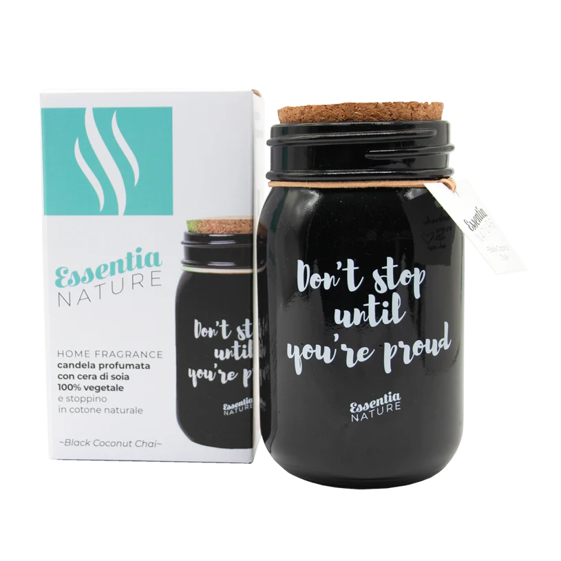 Candela NERA Profumata in Giara - Black Coconut Chai