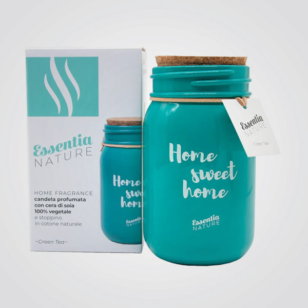 GREEN Scented Candle in Jar - Green Tea