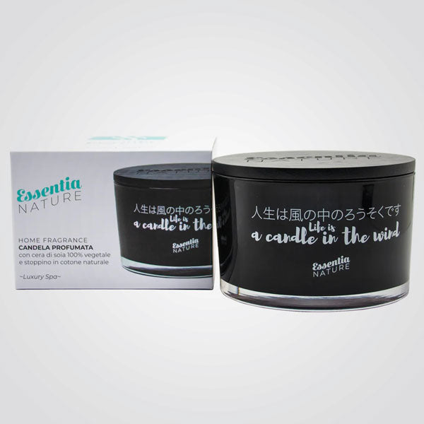 Candela NERA Profumata in Vaso - Luxury SPA