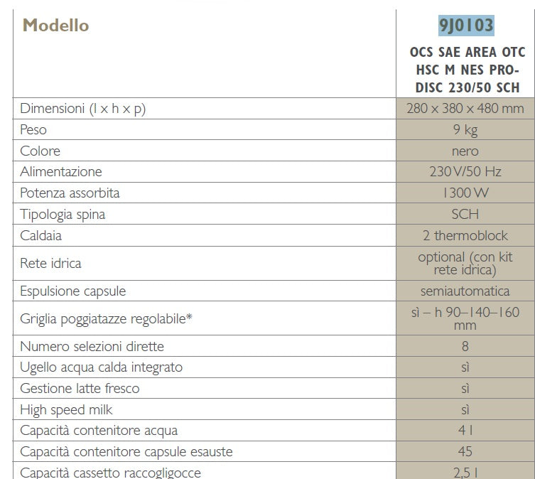 Machine à capsules Saeco AREA OTC Nespresso Professional * LATTE