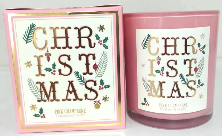 Bougie parfumée rose magique de Noël