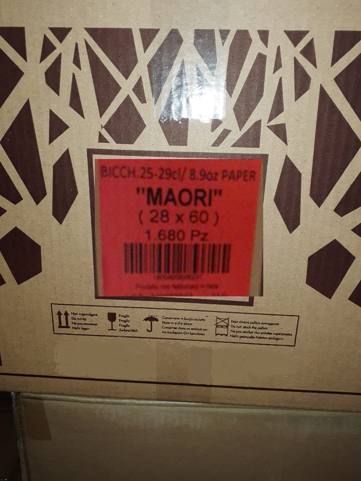Biologisch abbaubare Gläser 25-28cl/8.9oz MAORI FLO (Karton)