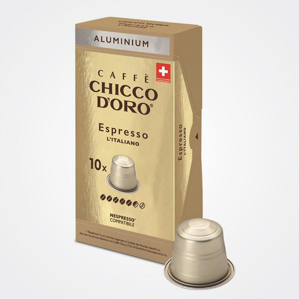 Caffè capsule Nespresso * compatibili Espresso Italiano ALU 10 cps –  Mokashop Switzerland