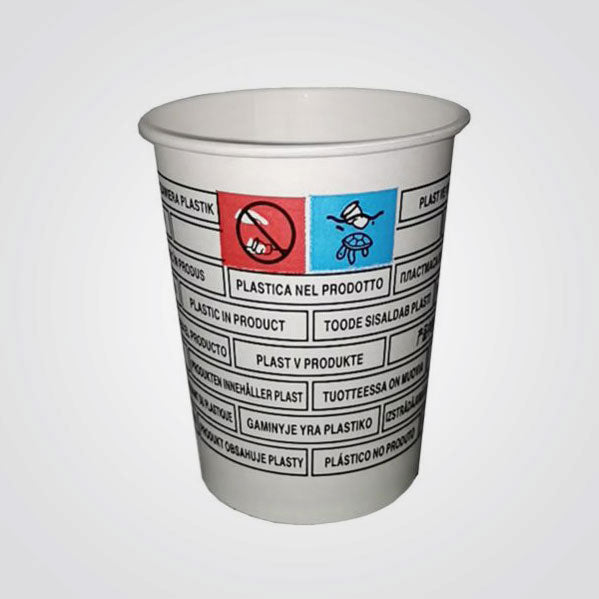 Biologisch abbaubare weiße Pappbecher 180ml