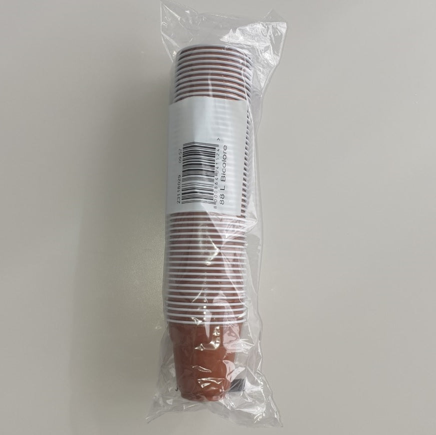 Plastikkaffeetassen 80 ml Bicolor 50 Stk
