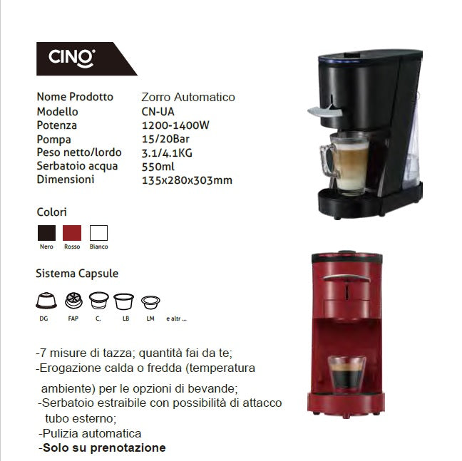 ZORRO-Automatische Dolce Gusto-kompatible Kapselmaschine
