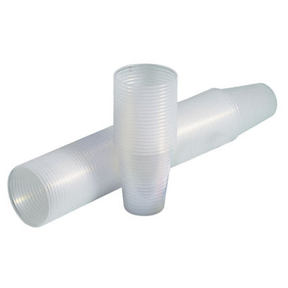 100 transparente Plastikbecher mit 200 ml