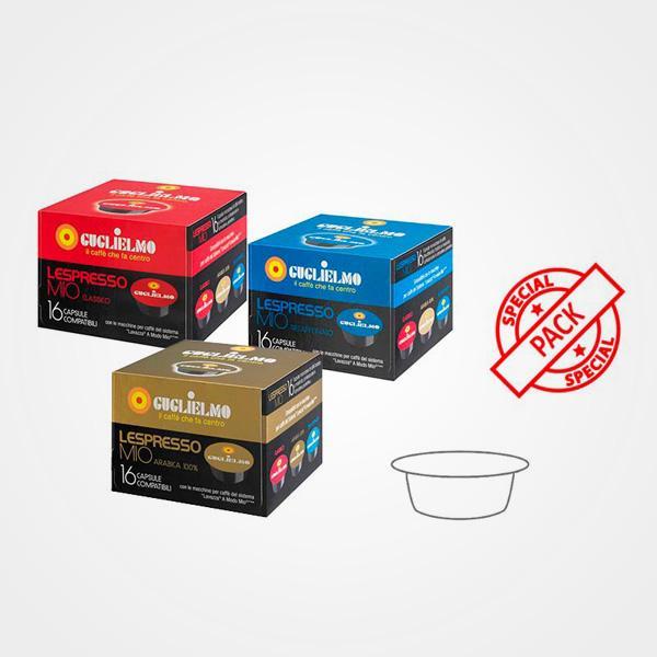 16 Capsule Caffè LespressoMio Classico Rosso compatibili A Modo Mio - Guglielmo Caffè | Mokashop