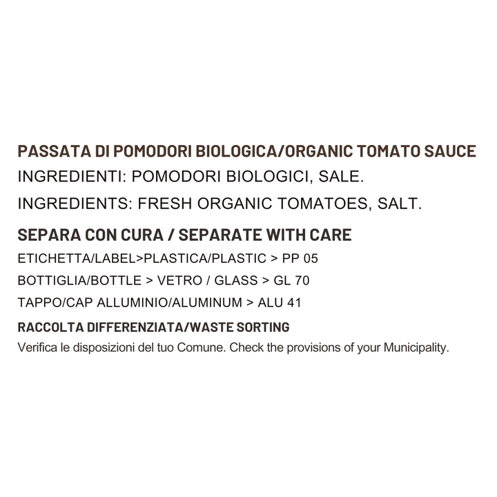 Purée de tomates La Regina Biologica Scalzi 72cl