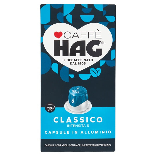 Hag Classic Decaffeinated Coffee Capsules Compatible with Nespresso*