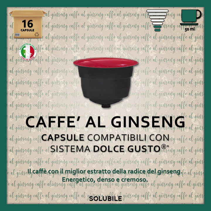 Compatible Ginseng soluble Dolce Gusto* 16 gélules