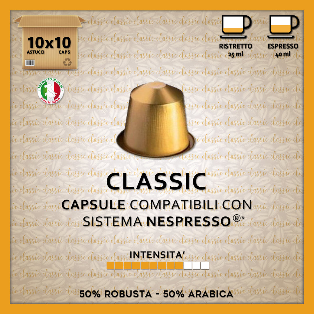 Classic Compatibili Nespresso* 10 Caps Alluminio