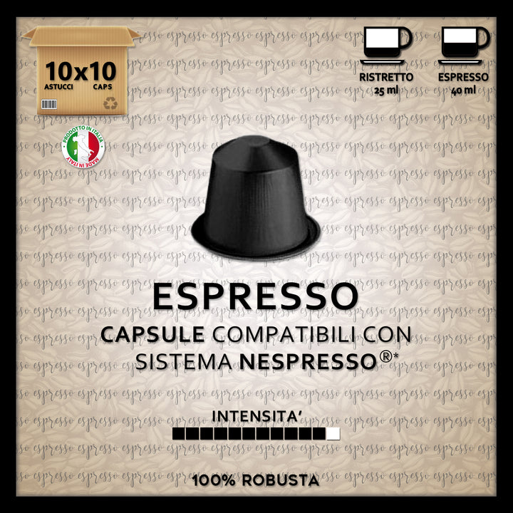 Espresso Compatible Nespresso* 10 Aluminum Caps