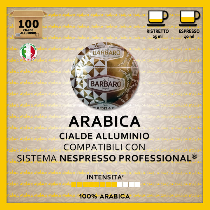 Nespresso Professional* 100 Pods Aluminium compatibles avec l'Arabica