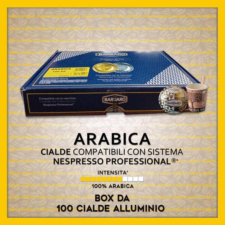 Nespresso Professional* 100 Pods Aluminium compatibles avec l'Arabica