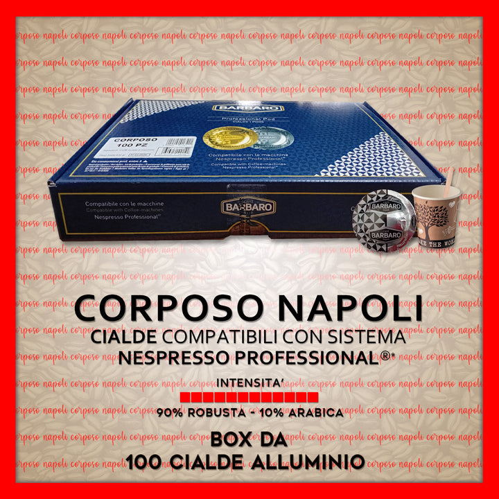 Corposo Napoli Compatible Nespresso Professional* 100 Aluminium Pods