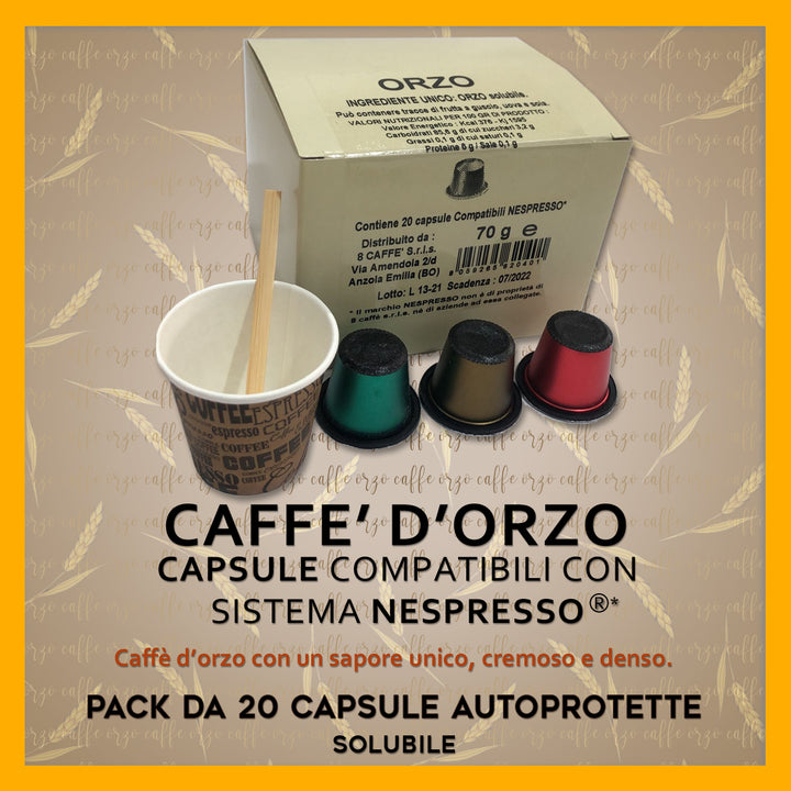 Orge soluble compatible Nespresso* 20 capsules