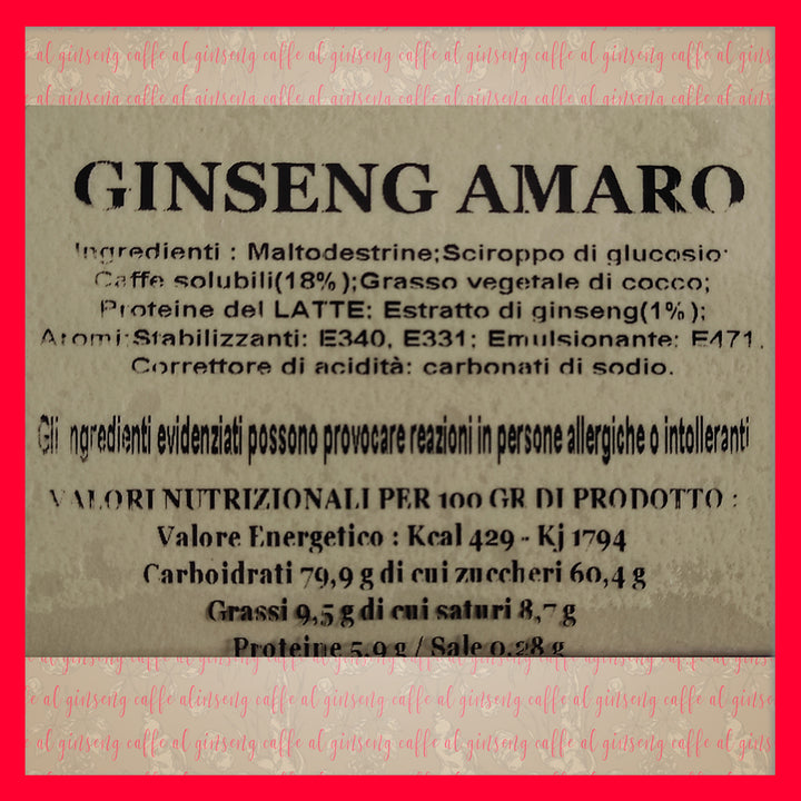 Ginseng amer compatible Nespresso* 20 capsules