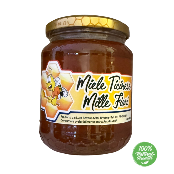 Handwerklich hergestellter Millefiori-Honig Tessin (Schweiz) – 500 ml