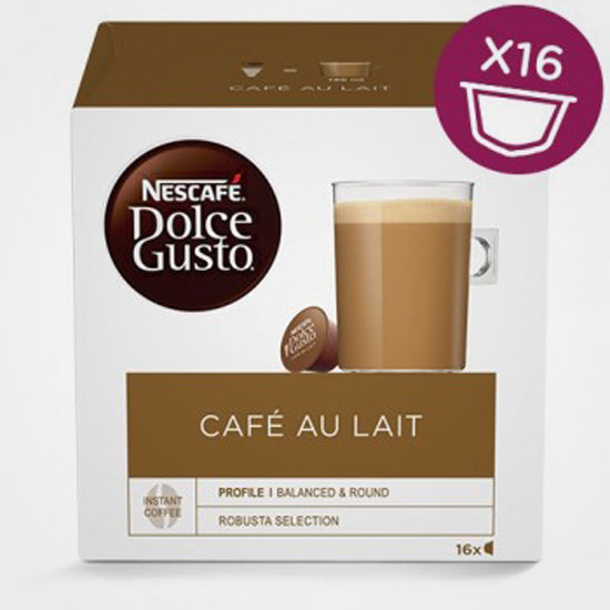 Café au lait 16 Gélules Dolce Gusto