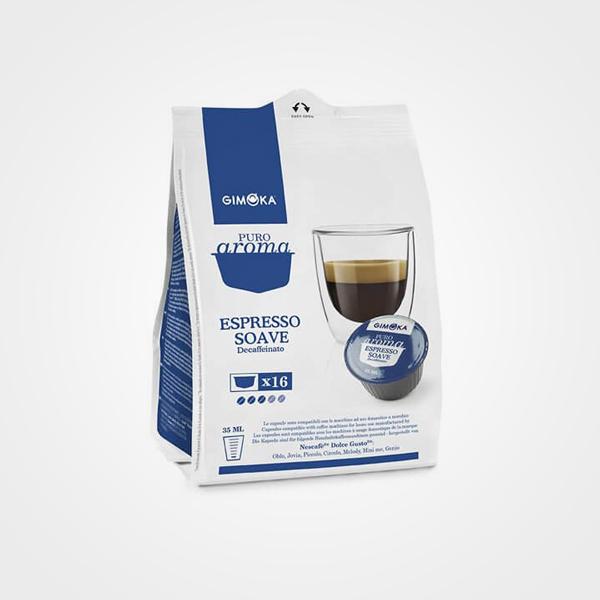 Dolce Gusto Espresso Soave Decaffeinated compatible coffee capsules 16 capsules