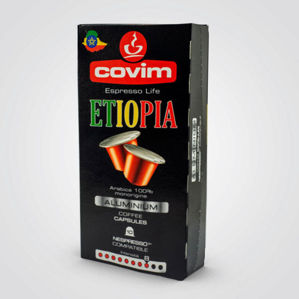 Aluminium Äthiopien Covim kompatibel Nespresso 100cps