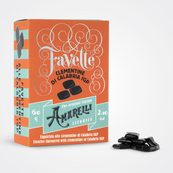 Licorice with Clementines of Calabria PGI Favette Amarelli 60 gr