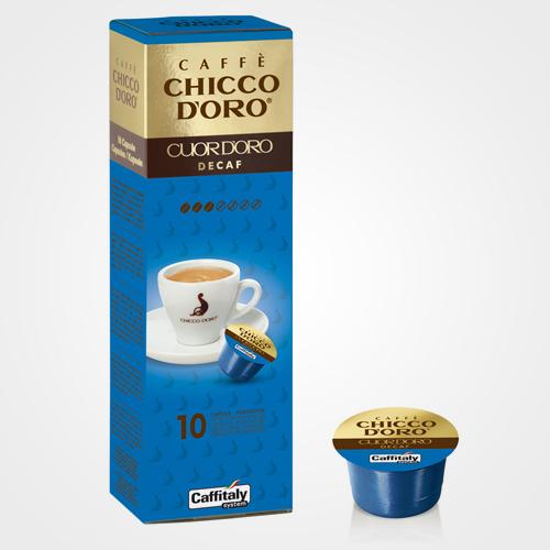 Coffee capsules Caffitaly Decaffeinated Cuor d'oro 10 cps