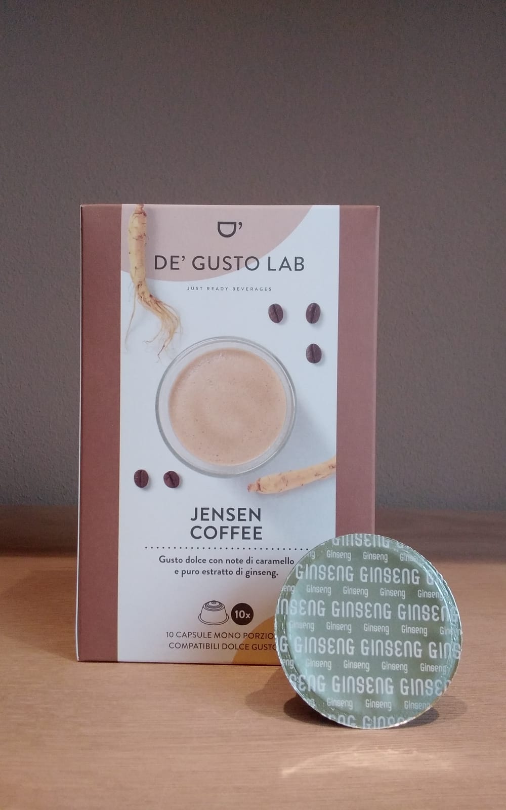 10 Capsule Ginseng e Caffè Compatibili Dolce Gusto