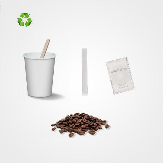 Kit accessori caffè monouso Ecologico 100pz