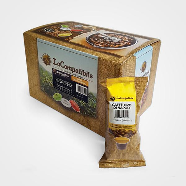Coffee capsules compatible with Nespresso * Oro di Napoli 100 cps