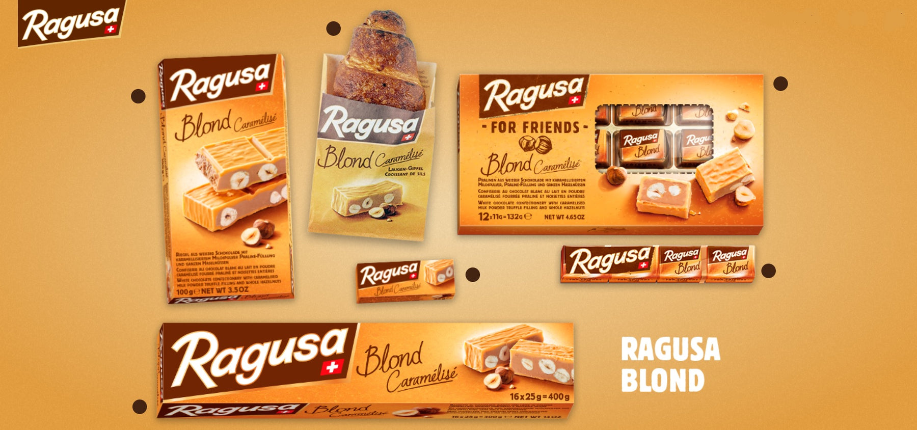 Ragusa Blond Chocolate Bar 3 x 100g