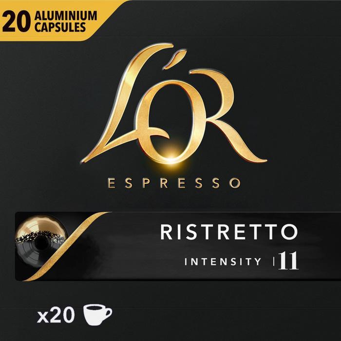 Coffee capsules compatible with Nespresso * Ristretto 20 caps