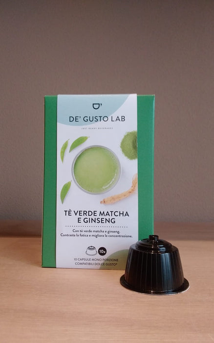 Dolce Gusto compatible Thé Vert Matcha et Ginseng 10 gélules