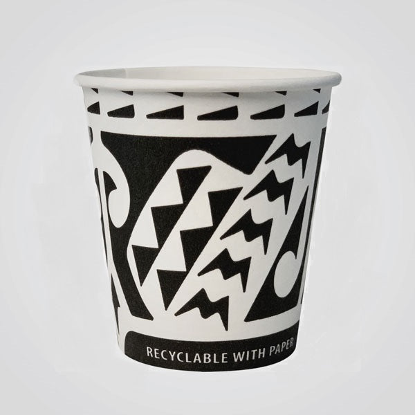 50 biodegradable cups 8-10CL/3OZ MAORI FLO