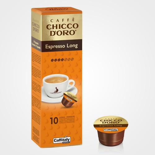 Caffitaly Espresso Long capsules de café dorées 10 gélules