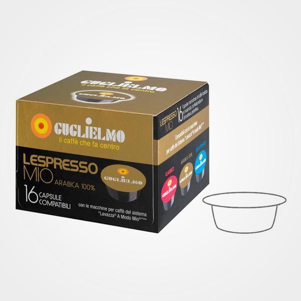 Coffee capsules compatible LespressoMio Oro 16 capsules