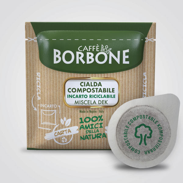Compostable coffee pods ESE 44 quality Green Blend Dek