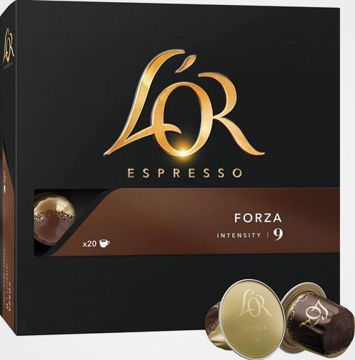Coffee capsules compatible with Nespresso * Forza 20 cps