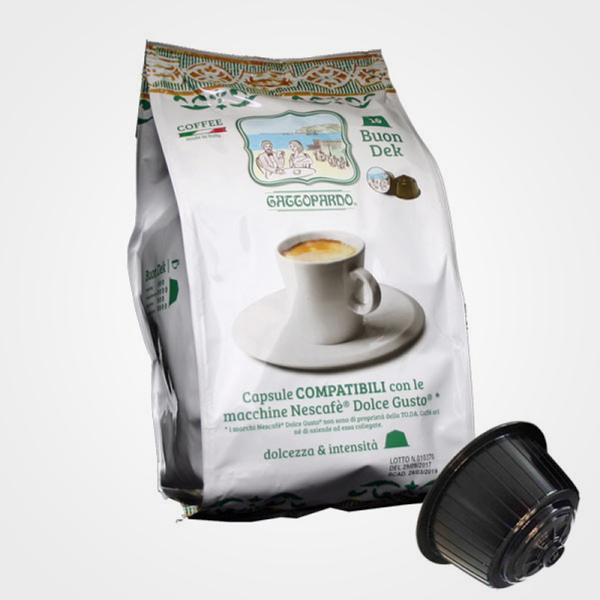 Capsules de café compatibles Dolce Gusto DECCAFFEINATO 16 capsules