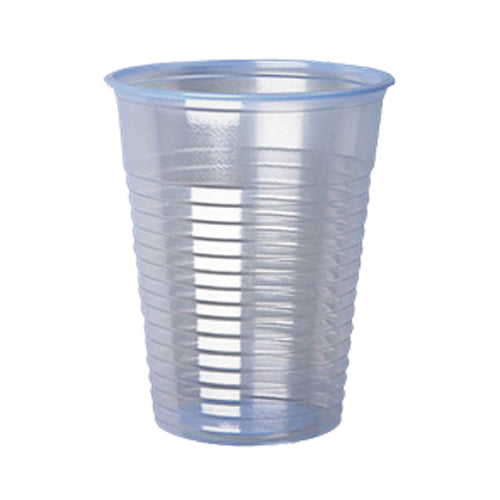 100 transparent plastic cups of 200 ml