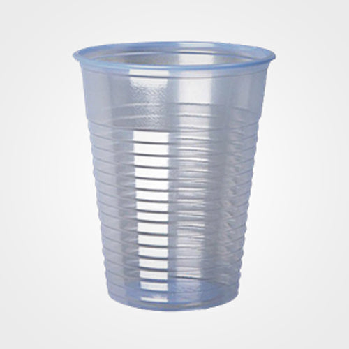 100 transparent plastic cups of 200 ml